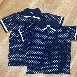 Matching Navy Blue Kids Polo Shirts.